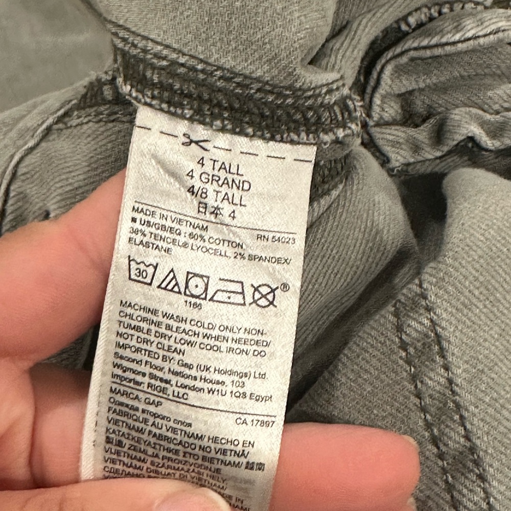 GAP Charcoal Wide Leg Flare Women's Jeans/Pants - Picture 8 of 15